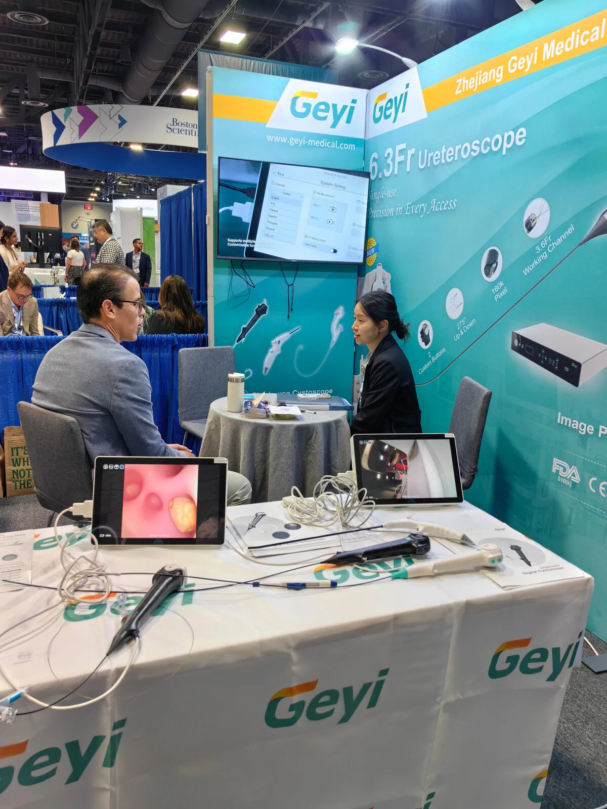 Geyi Medical exhibition area at the AUA Annual Meeting 2026